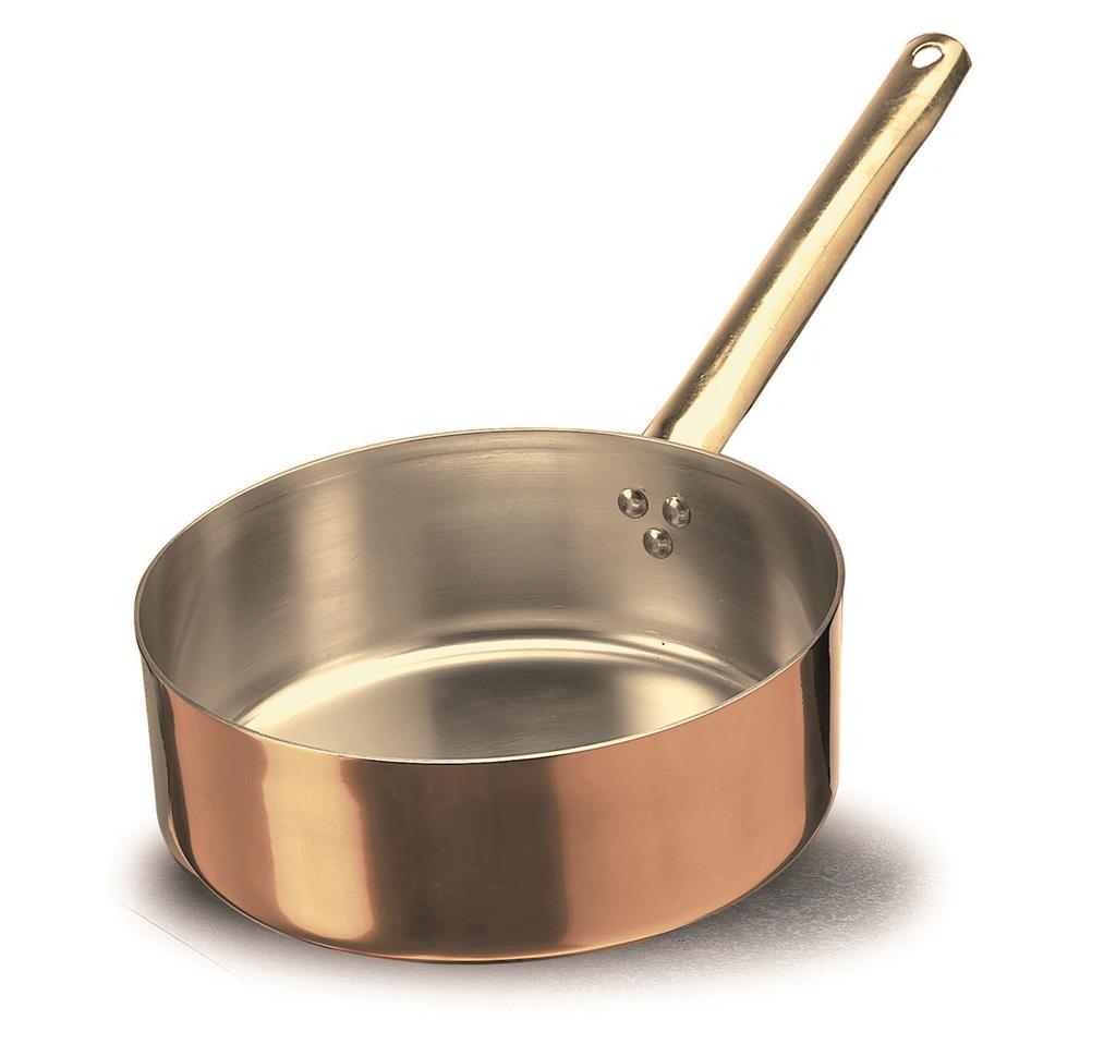 CASSERUOLA BASSA 1 MANICO 28 CM RAME LISCIO STAGNATO - 2 MM ALCU107 AGNELLI - 0070749 - MEDRI