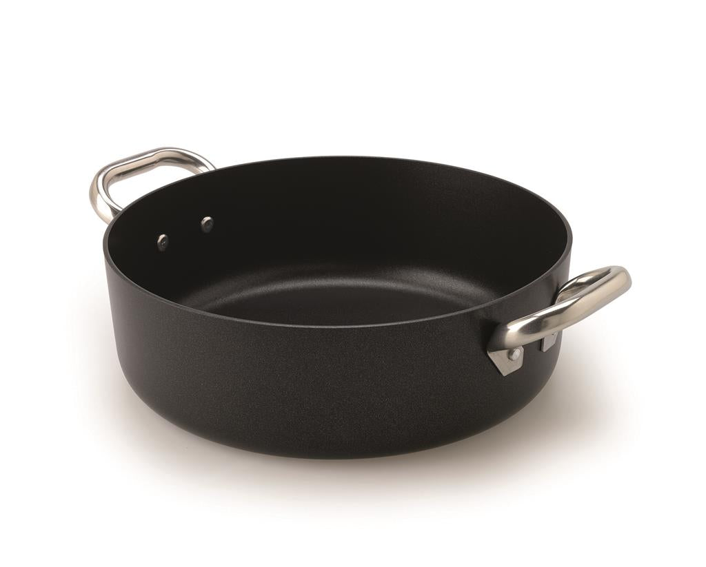 CASSERUOLA BASSA 2 MANICI 20 CM AL BLACK - 3 MM ALSA106SS AGNELLI - 0071541 - MEDRI