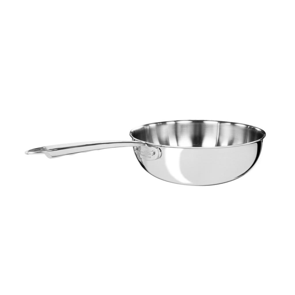 PADELLA MANTECARE 1 MANICO 28 CM ALU-INOX 3-PLY INDUZIONE ALUM111BM AGNELLI - 0072290 - MEDRI