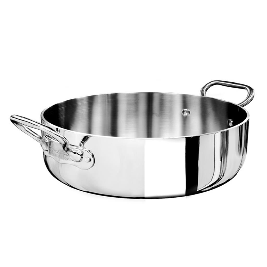 TEGAME 2 MANICI 28 CM ALU-INOX 5-PLY INDUZIONE ALUM1110 AGNELLI - 0072372 - MEDRI