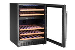 FRIGORIFERO PER VINI, 2 ZONE, 46 BOTTIGLIE, ARKTIC, NERO, 570X595X(H)820MM - 237106