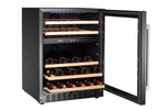 FRIGORIFERO PER VINI, 2 ZONE, 46 BOTTIGLIE, ARKTIC, NERO, 570X595X(H)820MM - 237106