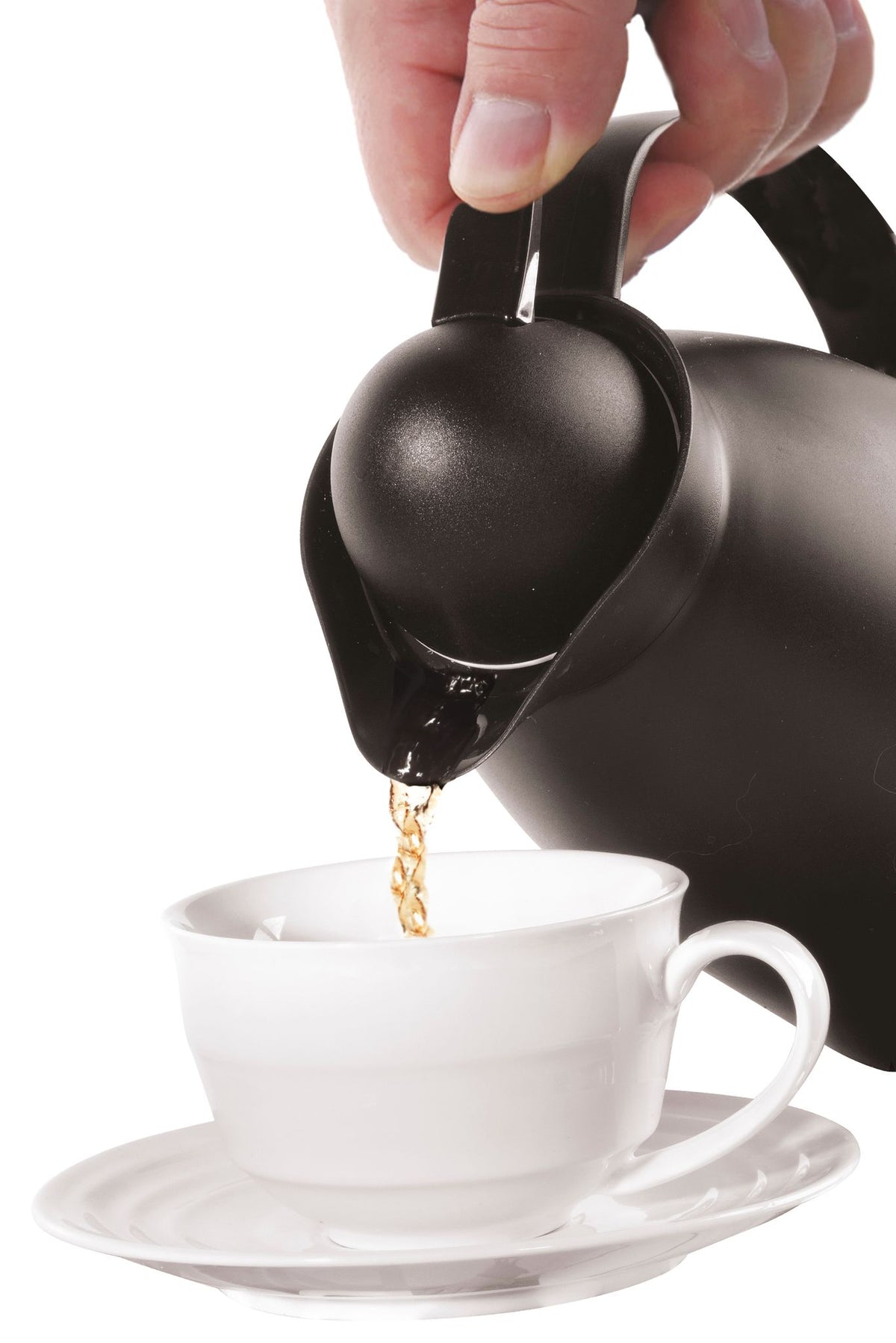 CARAFFA TERMICA CON CONTENITORE INTERNO IN VETRO, HENDI, 1L, NERO, Ø140X(H)268MM - 449608