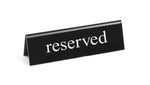 TARGHETTA RISERVATO, HENDI, GERESERVEERD, 130X30X(H)38MM - 663745