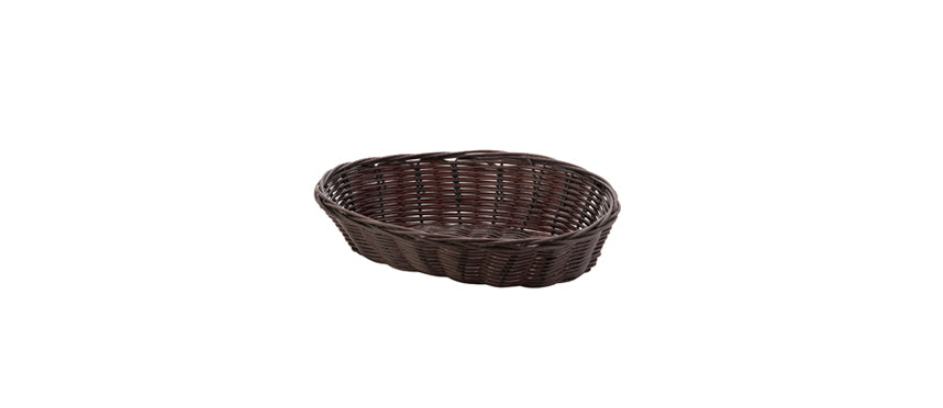 CESTINO PANE PLAST.OVALE MARRONE 23X15 - 104490 - MORINI