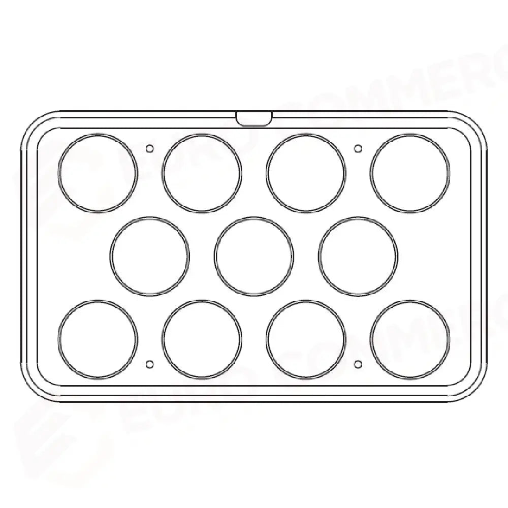 11 IMPRONTE TONDE Ø 90 X H 20 MM - PIASTRA 530X330 MM PER COOKMATIC MAXI - MAXI45 - PAVONI ITALIA - PIASTRE E STAMPI