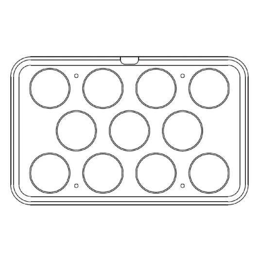 11 IMPRONTE TONDE Ø 90 X H 20 MM - PIASTRA 530X330 MM PER COOKMATIC MAXI - MAXI45 - PAVONI ITALIA - TEGLIE E STAMPI