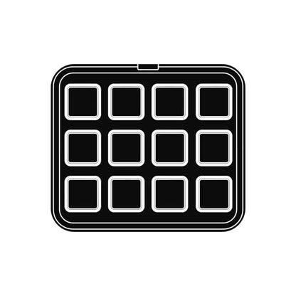 12 IMPRONTE QUADRATE 69X69/60X60 H 20 MM - PIASTRA PER COOKMATIC 380X330 MM - PIASTRA-UM - PAVONI ITALIA - TEGLIE