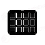 12 IMPRONTE QUADRATE 69X69/60X60 H 20 MM - PIASTRA PER COOKMATIC 380X330 MM - PIASTRA-UM - PAVONI ITALIA - PIASTRE
