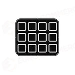 12 IMPRONTE QUADRATE 69X69/62X62 H 15 MM - PIASTRA PER COOKMATIC 380X330 MM - PIASTRA-U - PAVONI ITALIA - PIASTRE
