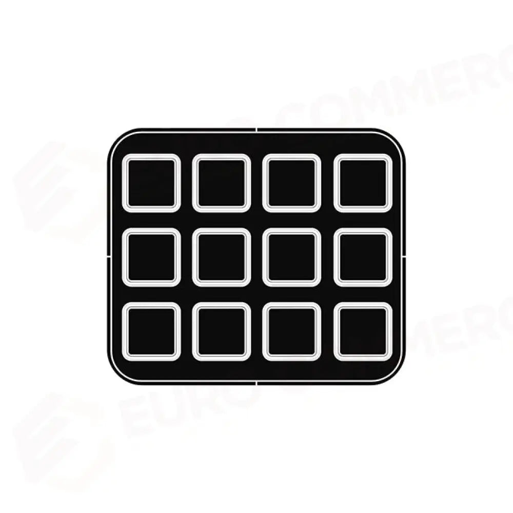 12 IMPRONTE QUADRATE 69X69/62X62 H 15 MM - PIASTRA PER COOKMATIC 380X330 MM - PIASTRA-U - PAVONI ITALIA - PIASTRE