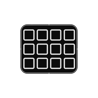 12 IMPRONTE QUADRATE 69X69/62X62 H 15 MM - PIASTRA PER COOKMATIC 380X330 MM - PIASTRA-U - PAVONI ITALIA - PIASTRE