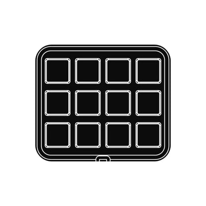 12 IMPRONTE QUADRATE 70X70/65X65 H 20 MM - PIASTRA PER COOKMATIC 380X330 MM - PIASTRA34 - PAVONI ITALIA - PIASTRE