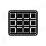 12 IMPRONTE QUADRATE 70X70/65X65 H 20 MM - PIASTRA PER COOKMATIC 380X330 MM - PIASTRA34 - PAVONI ITALIA - PIASTRE