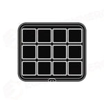 12 IMPRONTE QUADRATE 80X80/74X74 H 20 MM - PIASTRA PER COOKMATIC 380X330 MM - PIASTRA35 - PAVONI ITALIA - PIASTRE