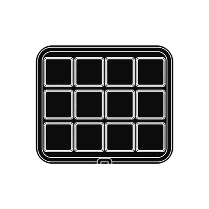 12 IMPRONTE QUADRATE 80X80/74X74 H 20 MM - PIASTRA PER COOKMATIC 380X330 MM - PIASTRA35 - PAVONI ITALIA - TEGLIE