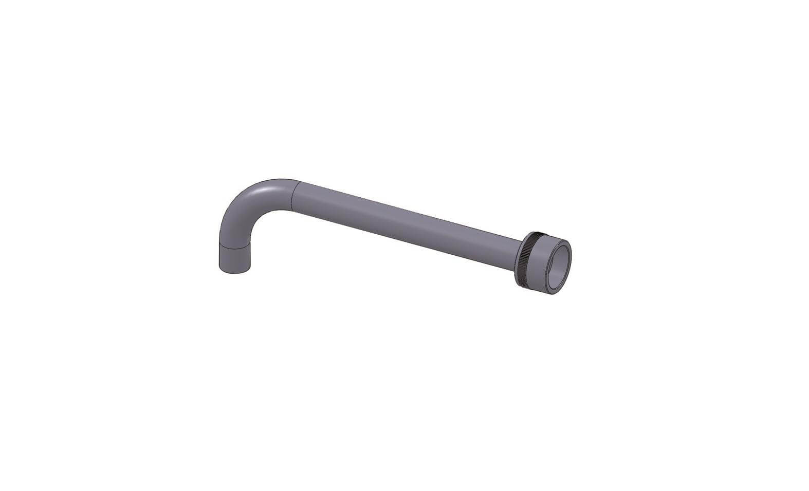 BECCUCCIO CURVO Ø 21 MM, LUNGHEZZA 25 CM - ICB TECNOLOGIE