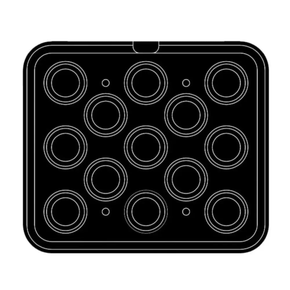 13 IMPRONTE TONDE FESTONATE Ø 67/43 H 21 MM - PIASTRA PER COOKMATIC 380X330 MM - PIASTRA-A - PAVONI ITALIA - PIASTRE