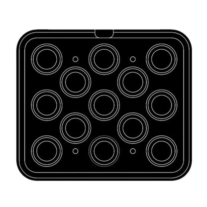 13 IMPRONTE TONDE FESTONATE Ø 67/43 H 21 MM - PIASTRA PER COOKMATIC 380X330 MM - PIASTRA-A - PAVONI ITALIA - PIASTRE