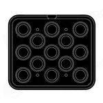 13 IMPRONTE TONDE FESTONATE Ø 67/43 H 21 MM - PIASTRA PER COOKMATIC 380X330 MM - PIASTRA-A - PAVONI ITALIA - PIASTRE