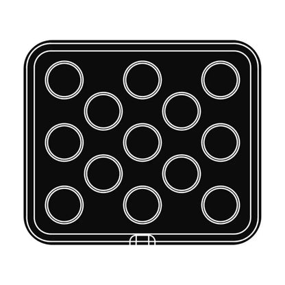 13 IMPRONTE TONDE Ø 60/57 H 20 MM - PIASTRA PER COOKMATIC 380X330 MM - PIASTRA24 - PAVONI ITALIA - PIASTRE E STAMPI