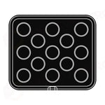 13 IMPRONTE TONDE Ø 60/57 H 20 MM - PIASTRA PER COOKMATIC 380X330 MM - PIASTRA24 - PAVONI ITALIA - PIASTRE E STAMPI