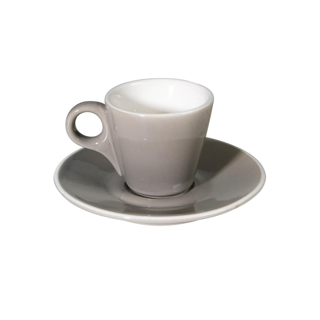 C/6 TAZZE CAFFÈ CONICHE CON PIATTO 8 CL GRIGIO BREAKFAST 761S/2936 MEDRI - 13740038 - MEDRI