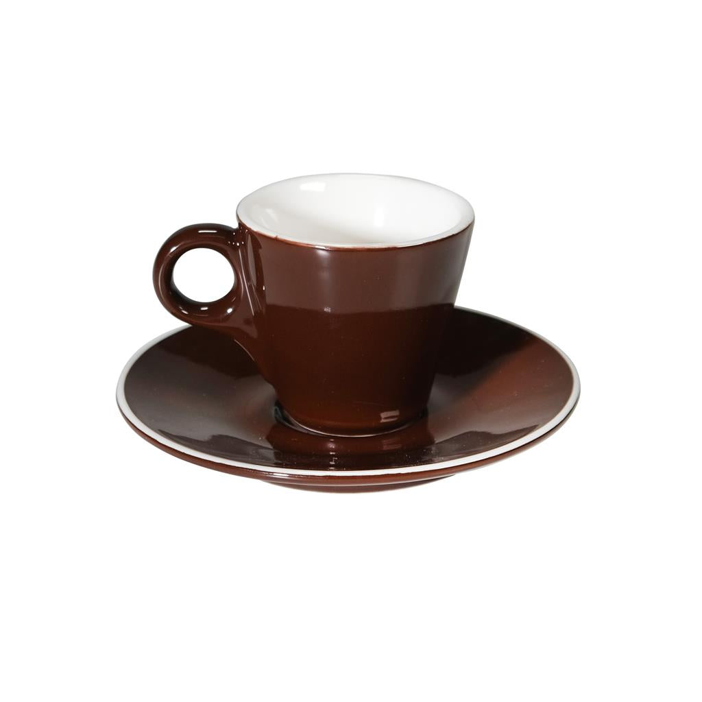 C/6 TAZZE CAFFÈ CONICHE CON PIATTO 8 CL MARRONE BREAKFAST 761S/2936 MEDRI - 13740041 - MEDRI