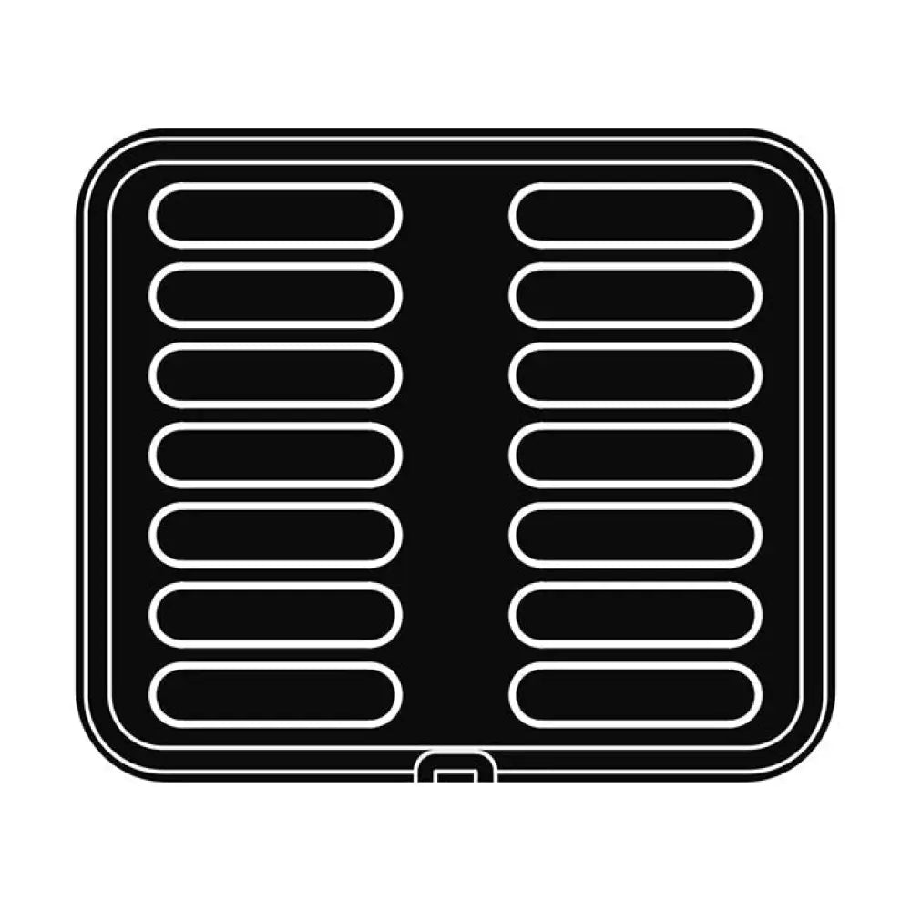 14 IMPRONTE ECLAIR 126X32/123X30 H 15 MM - PIASTRA PER COOKMATIC 380X330 MM - PIASTRA38 - PAVONI ITALIA - PIASTRE