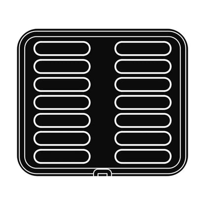 14 IMPRONTE ECLAIR 126X32/123X30 H 15 MM - PIASTRA PER COOKMATIC 380X330 MM - PIASTRA38 - PAVONI ITALIA - PIASTRE