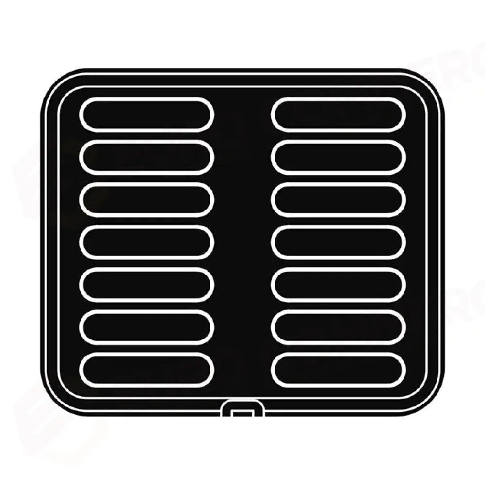 14 IMPRONTE ECLAIR 126X32/123X30 H 15 MM - PIASTRA PER COOKMATIC 380X330 MM - PIASTRA38 - PAVONI ITALIA - PIASTRE