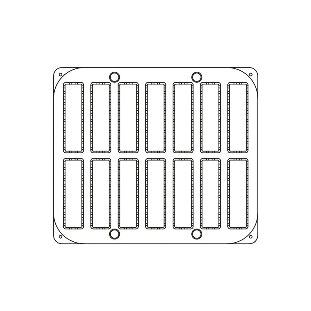 14 IMPRONTE ECLAIRE 120X30 MM H 30 MM - PIASTRA PER COOKMATIC 380X330 MM - PIASTRACHOUX03 - PAVONI ITALIA - PIASTRE