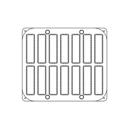 14 IMPRONTE ECLAIRE 120X30 MM H 30 MM - PIASTRA PER COOKMATIC 380X330 MM - PIASTRACHOUX03 - PAVONI ITALIA - PIASTRE