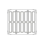 14 IMPRONTE ECLAIRE 120X30 MM H 30 MM - PIASTRA PER COOKMATIC 380X330 MM - PIASTRACHOUX03 - PAVONI ITALIA - PIASTRE