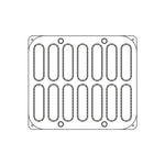 14 IMPRONTE ECLAIRE STONDATO 120X30 MM H 30 MM - PIASTRA PER COOKMATIC 380X330 MM - PIASTRACHOUX04 - PAVONI ITALIA