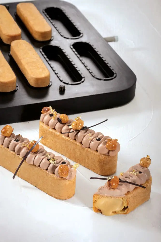 14 IMPRONTE ECLAIRE STONDATO 120X30 MM H 30 MM - PIASTRA PER COOKMATIC 380X330 MM - PIASTRACHOUX04 - PAVONI ITALIA