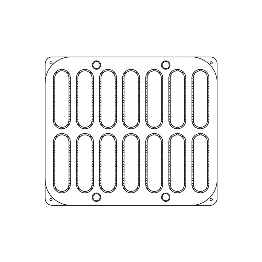 14 IMPRONTE ECLAIRE STONDATO 120X30 MM H 30 MM - PIASTRA PER COOKMATIC 380X330 MM - PIASTRACHOUX04 - PAVONI ITALIA