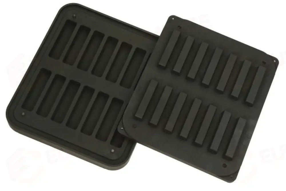 14 IMPRONTE RETTANGOLARI 120X30/117X27 H 20 MM - PIASTRA PER COOKMATIC 380X330 MM - PIASTRA-X - PAVONI ITALIA - PIASTRE