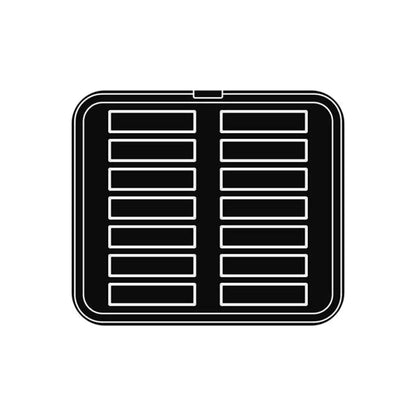 14 IMPRONTE RETTANGOLARI 120X30/117X27 H 20 MM - PIASTRA PER COOKMATIC 380X330 MM - PIASTRA-X - PAVONI ITALIA - TEGLIE
