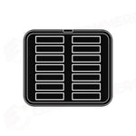 14 IMPRONTE RETTANGOLARI 120X30/117X27 H 20 MM - PIASTRA PER COOKMATIC 380X330 MM - PIASTRA-X - PAVONI ITALIA - PIASTRE
