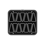14 IMPRONTE TRIANGOLO 115X60/111X56 H 25 MM - PIASTRA PER COOKMATIC 380X330 MM - PIASTRA18 - PAVONI ITALIA - PIASTRE