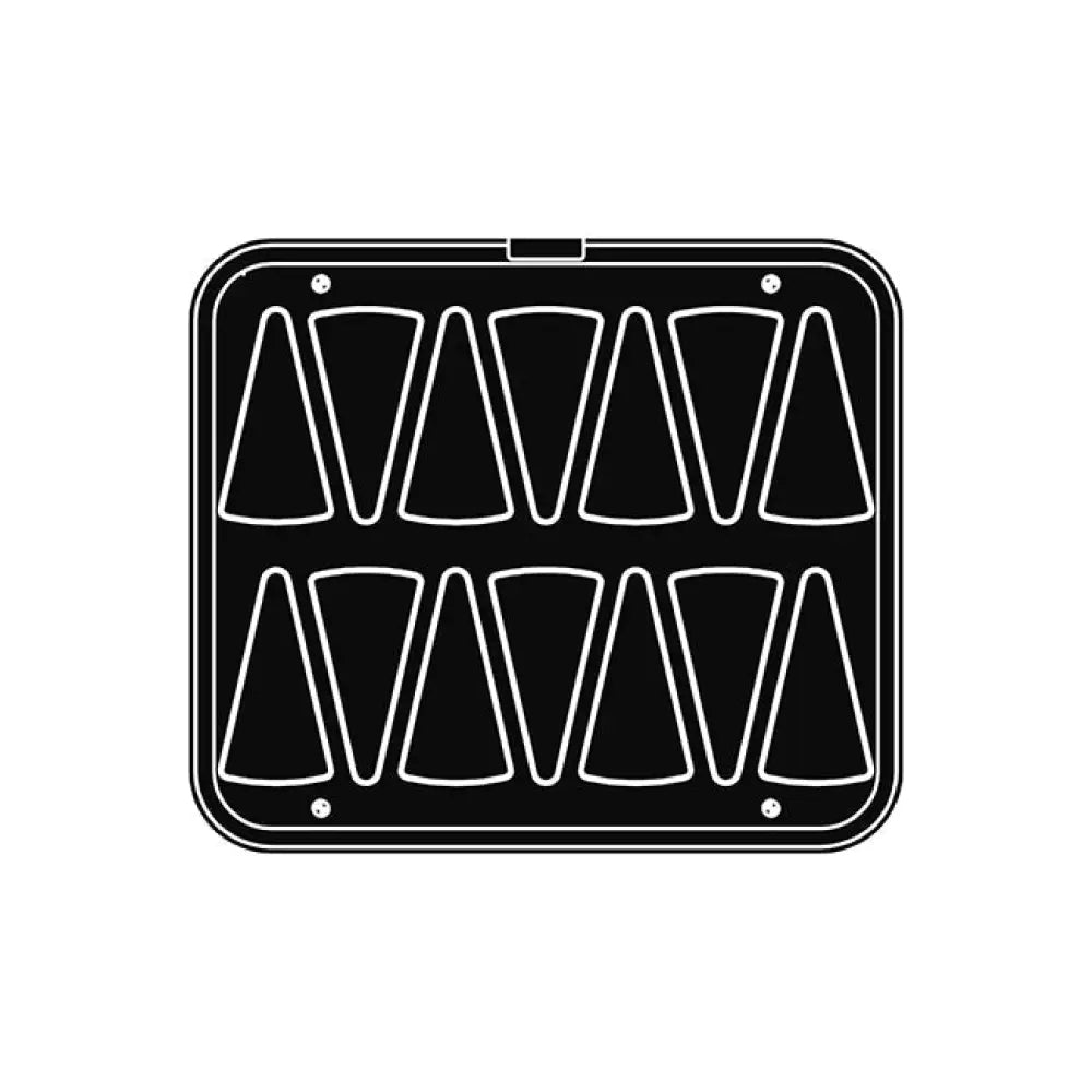 14 IMPRONTE TRIANGOLO 115X60/111X56 H 25 MM - PIASTRA PER COOKMATIC 380X330 MM - PIASTRA18 - PAVONI ITALIA - PIASTRE