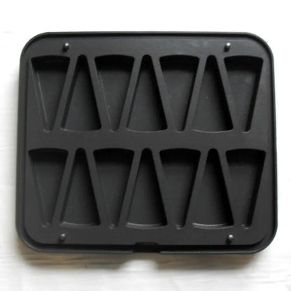 14 IMPRONTE TRIANGOLO 115X60/111X56 H 25 MM - PIASTRA PER COOKMATIC 380X330 MM - PIASTRA18 - PAVONI ITALIA - TEGLIE