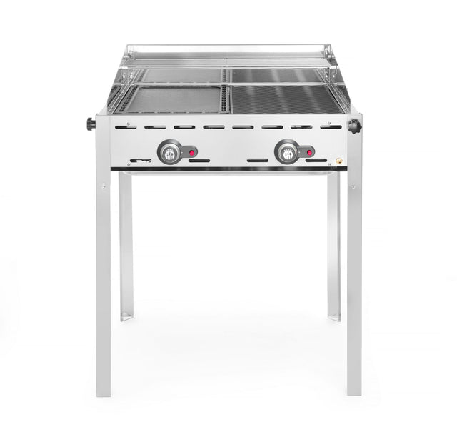 GREEN FIRE BARBECUE CON 2 BRUCIATORI, HENDI, PROFI LINE, 2 GRIGLIE 1/1 IN ACCIAIO, 11,6KW, 740X612X( - 149621