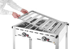 GREEN FIRE BARBECUE CON 2 BRUCIATORI, HENDI, PROFI LINE, 2 GRIGLIE 1/1 IN ACCIAIO, 11,6KW, 740X612X( - 149621