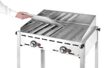 GREEN FIRE BARBECUE CON 2 BRUCIATORI, HENDI, PROFI LINE, 2 GRIGLIE 1/1 IN ACCIAIO, 11,6KW, 740X612X( - 149621