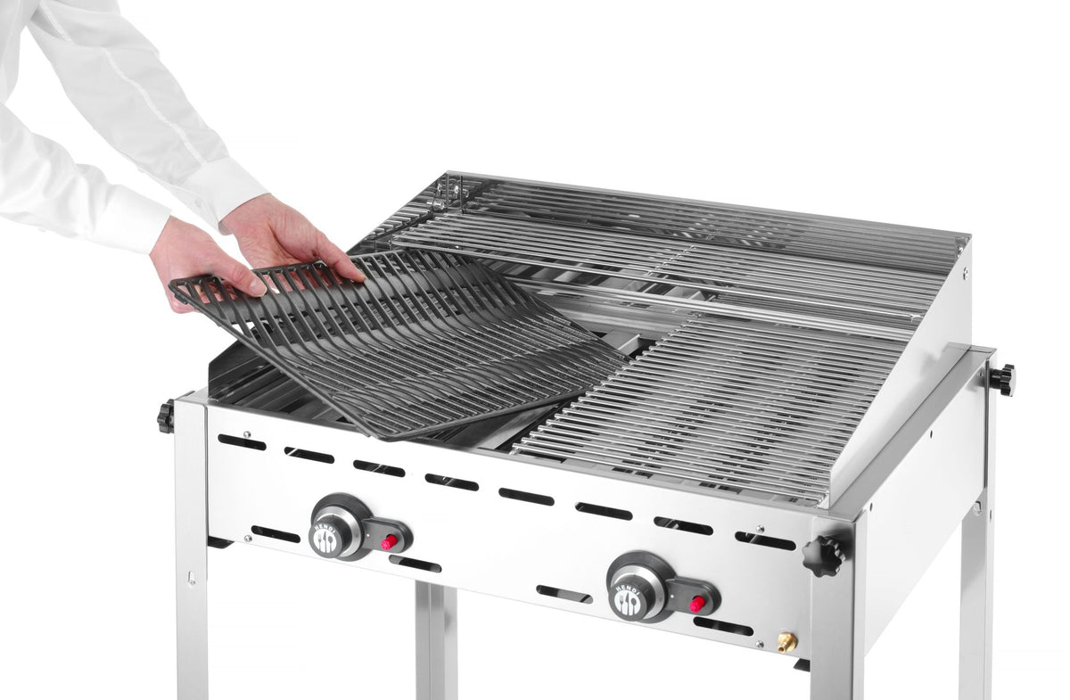 GREEN FIRE BARBECUE CON 2 BRUCIATORI, HENDI, PROFI LINE, TEGLIA E GRIGLIA GN 1/1 IN GHISA, 11,6KW, 7 - 149508