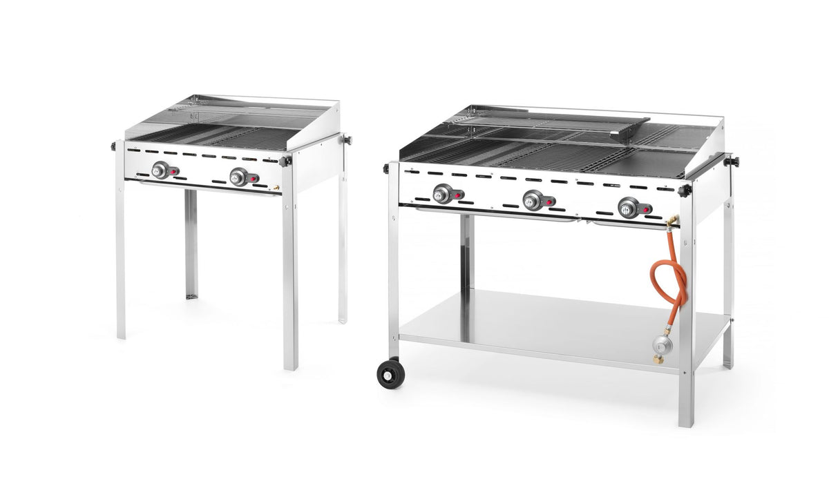 GREEN FIRE BARBECUE CON 3 BRUCIATORI, HENDI, PROFI LINE, 17,4KW, 1078X612X(H)825MM - 149591