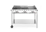 GREEN FIRE BARBECUE CON 3 BRUCIATORI, HENDI, PROFI LINE, 17,4KW, 1078X612X(H)825MM - 149591