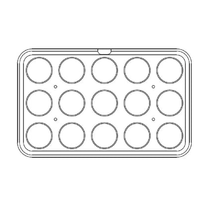 15 IMPRONTE TONDE Ø 80 X H 20 MM - PIASTRA 530X330 MM PER COOKMATIC MAXI - MAXIW - PAVONI ITALIA - PIASTRE E STAMPI